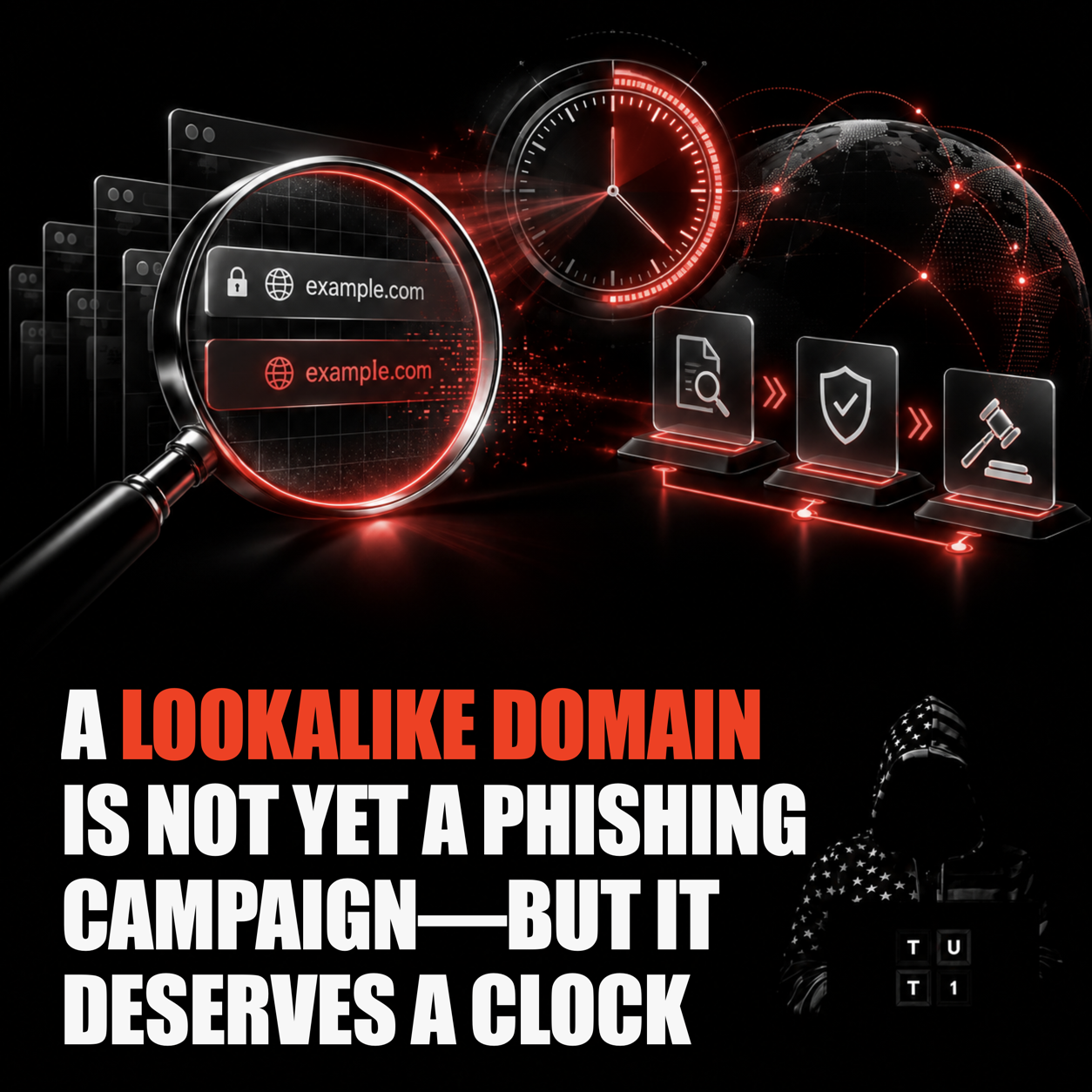 TUT1 cover for A Lookalike Domain Is Not Yet a Phishing Campaign—But It Deserves a Clock