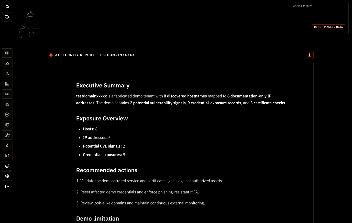 TUT1 demo security report